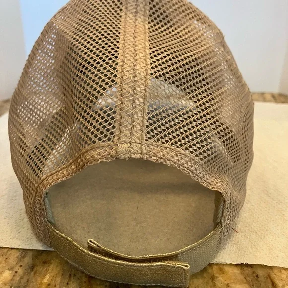 Princess Cruises Gold Glitter trucker Mesh Snap Cap - Picture 3 of 5